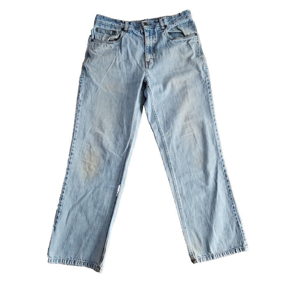 Schnee's Bozeman Montana Jeans Men's‎ 34x29 Light Blue Wash Denim RN# 86069 C21